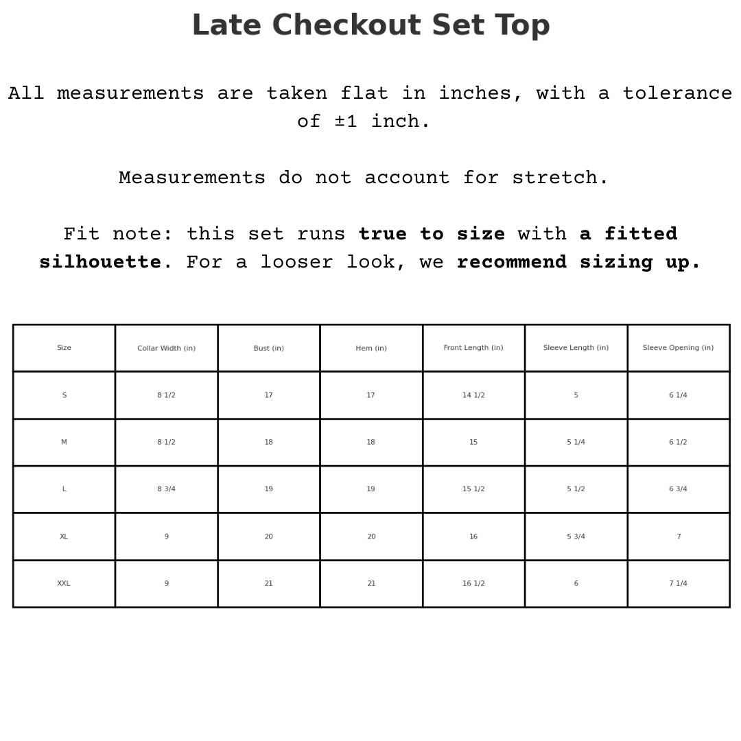 The Late Check Out Set Top