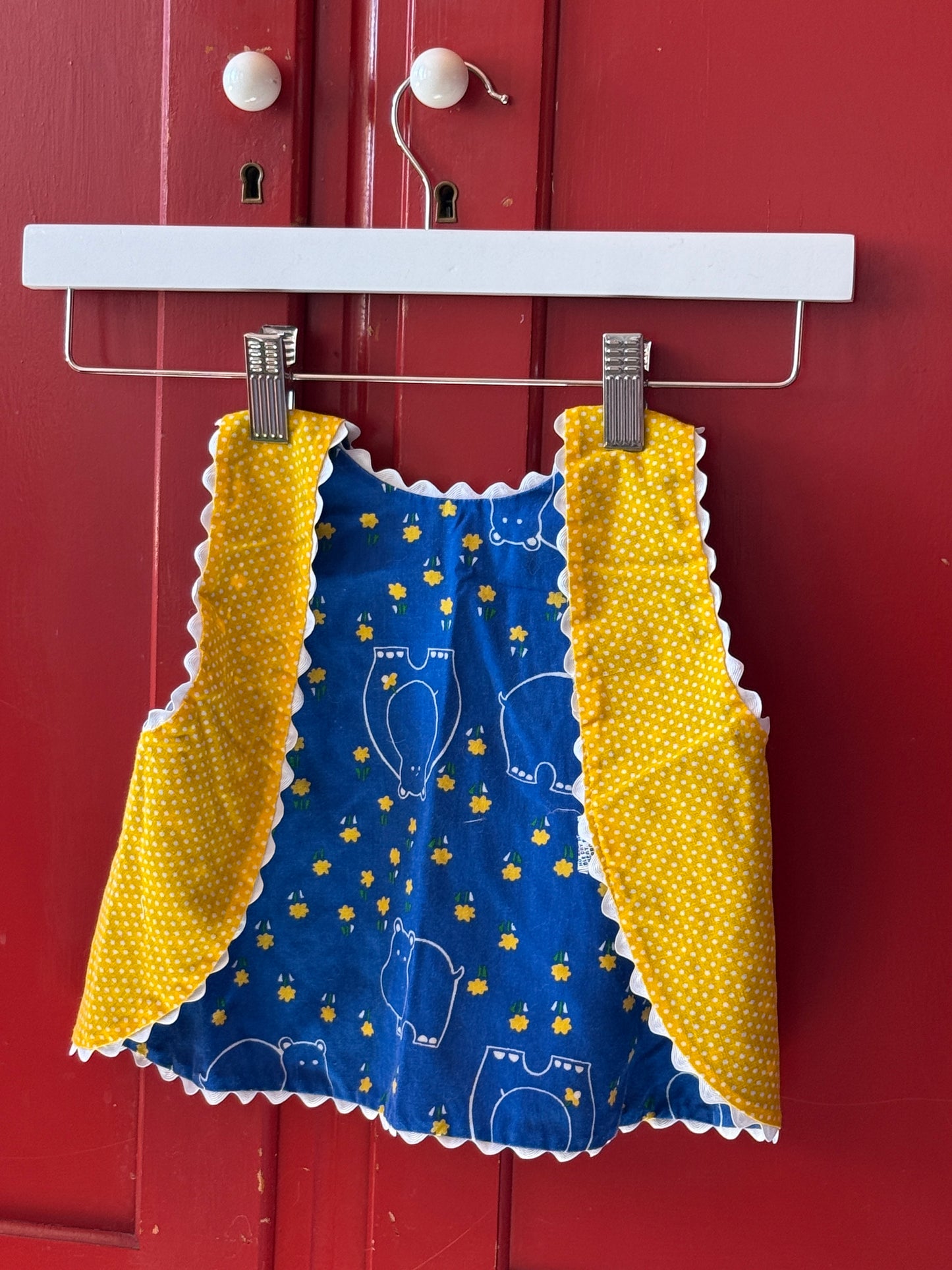 1970s Reversible Hippo & Polka Dot Vest