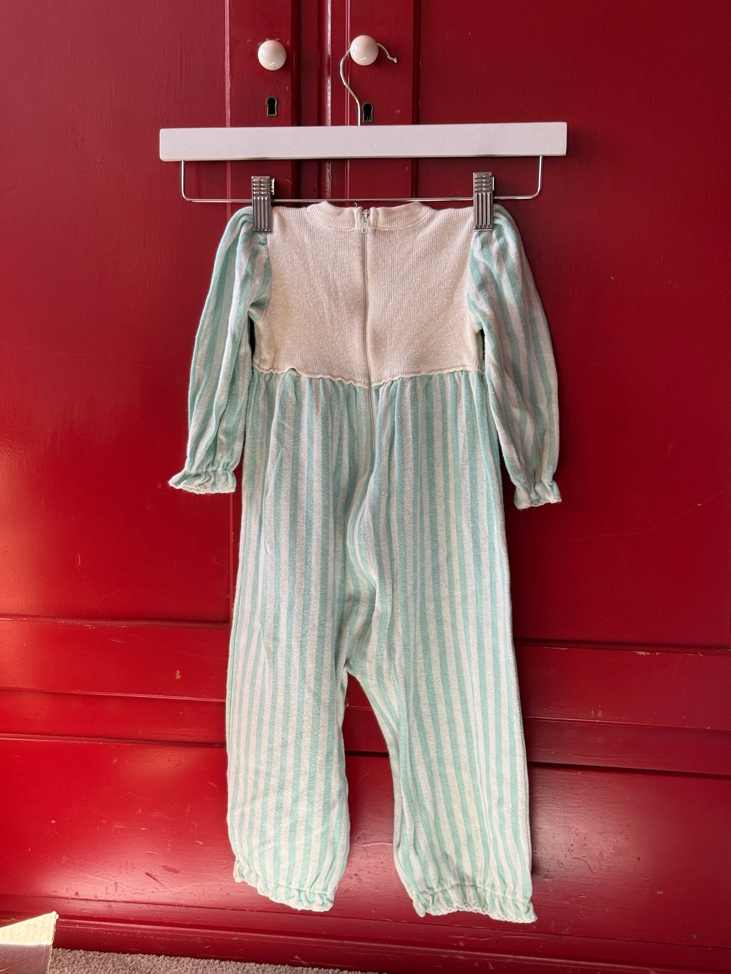 1960s Seafoam Stripe Romper