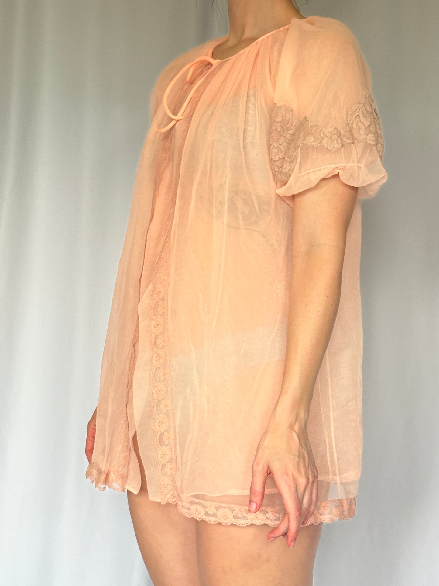 Sheer Peignoir Robe | 60s