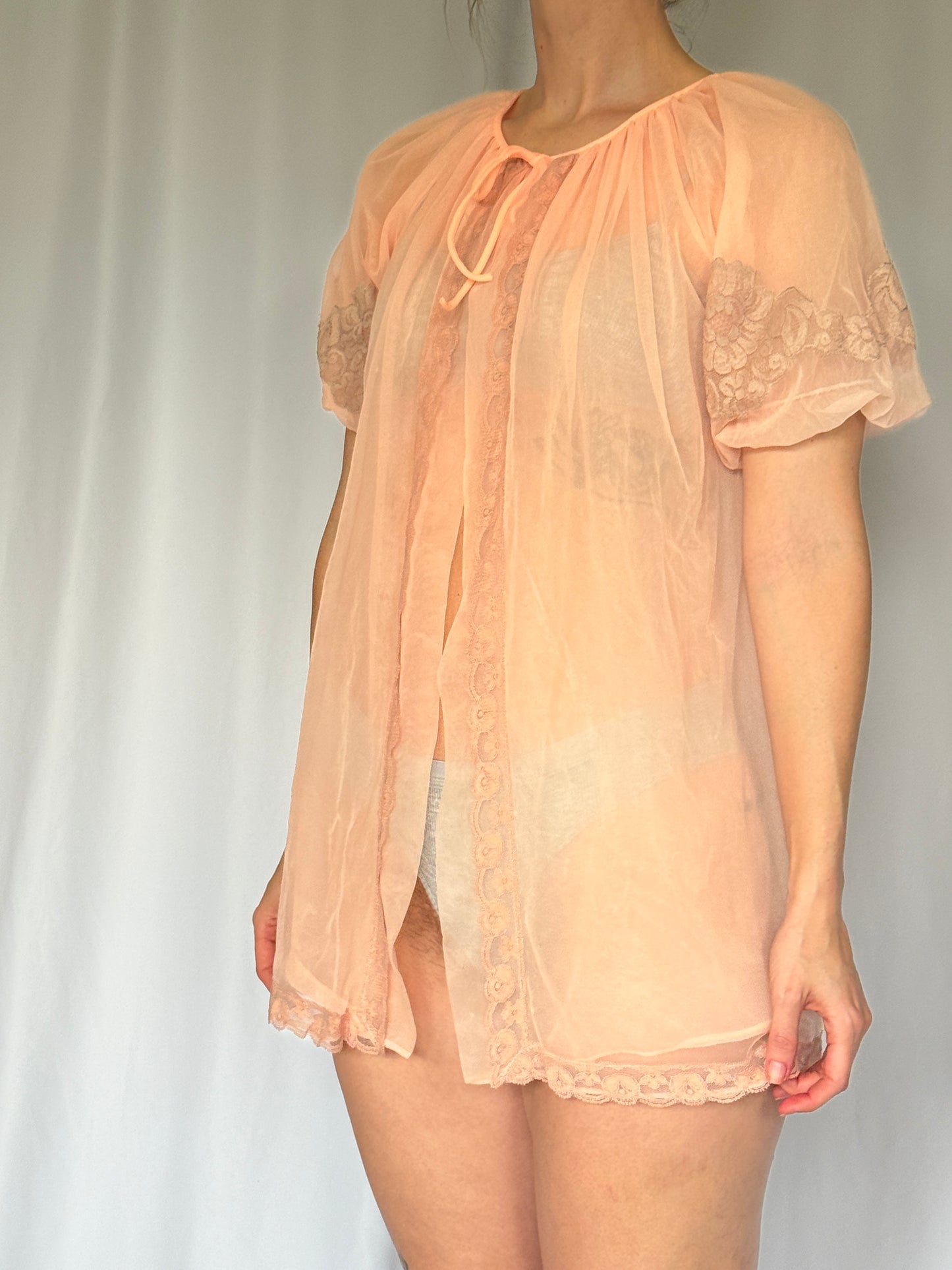 Sheer Peignoir Robe | 60s