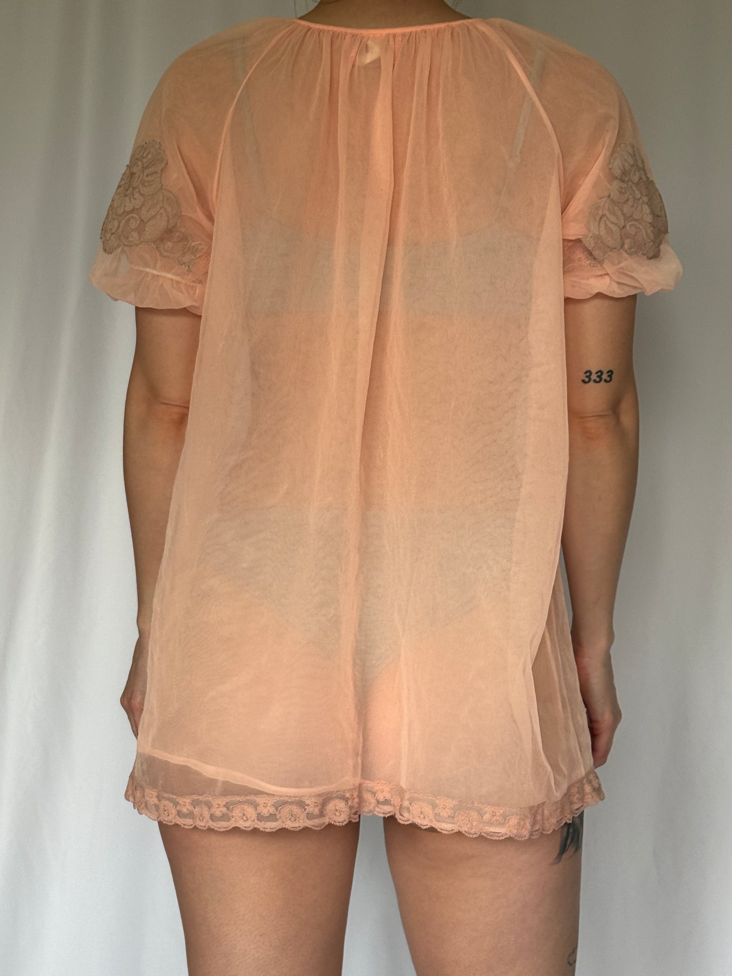 Sheer Peignoir Robe | 60s