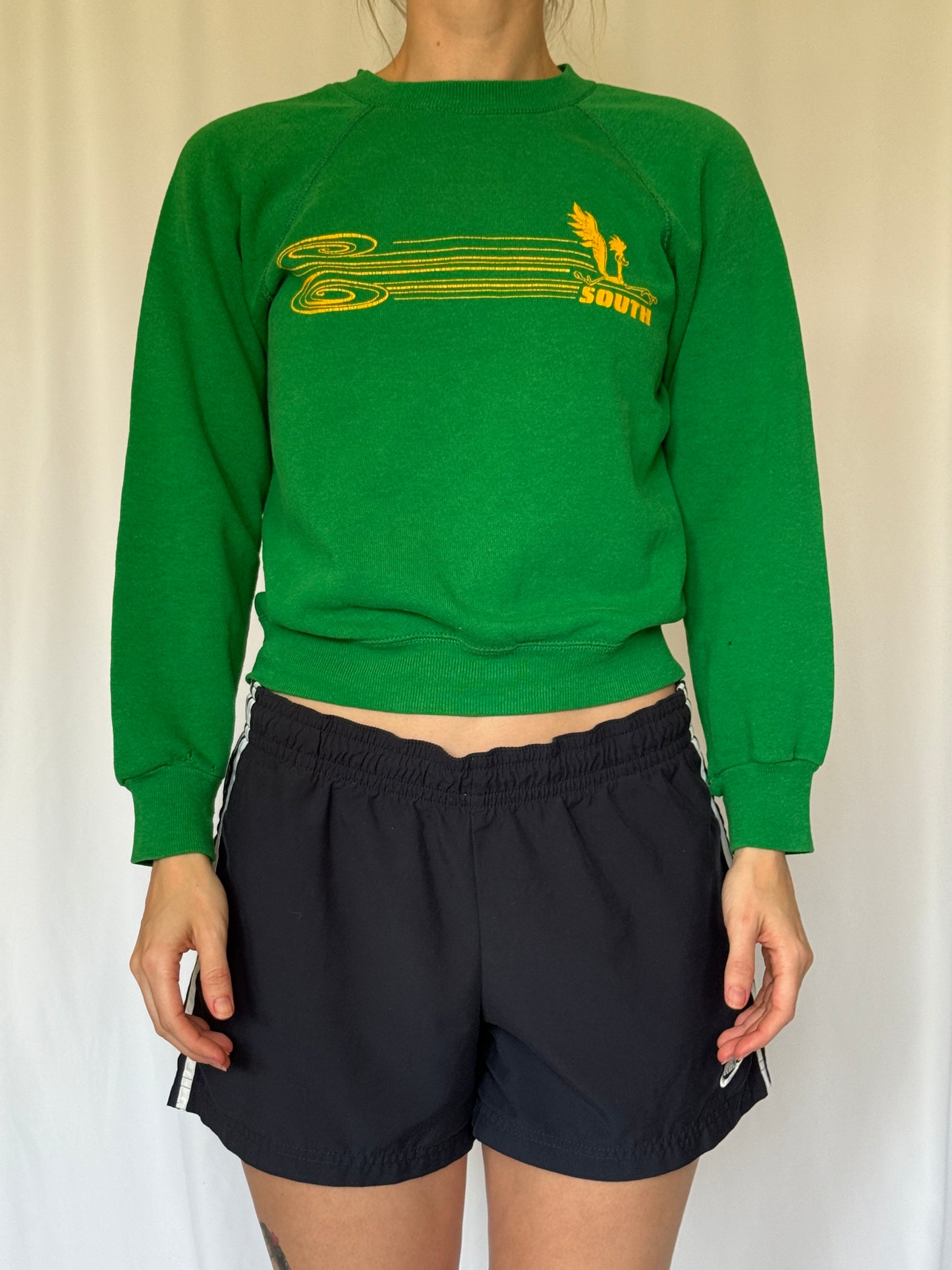 Green Track and Field Crewneck | 80s