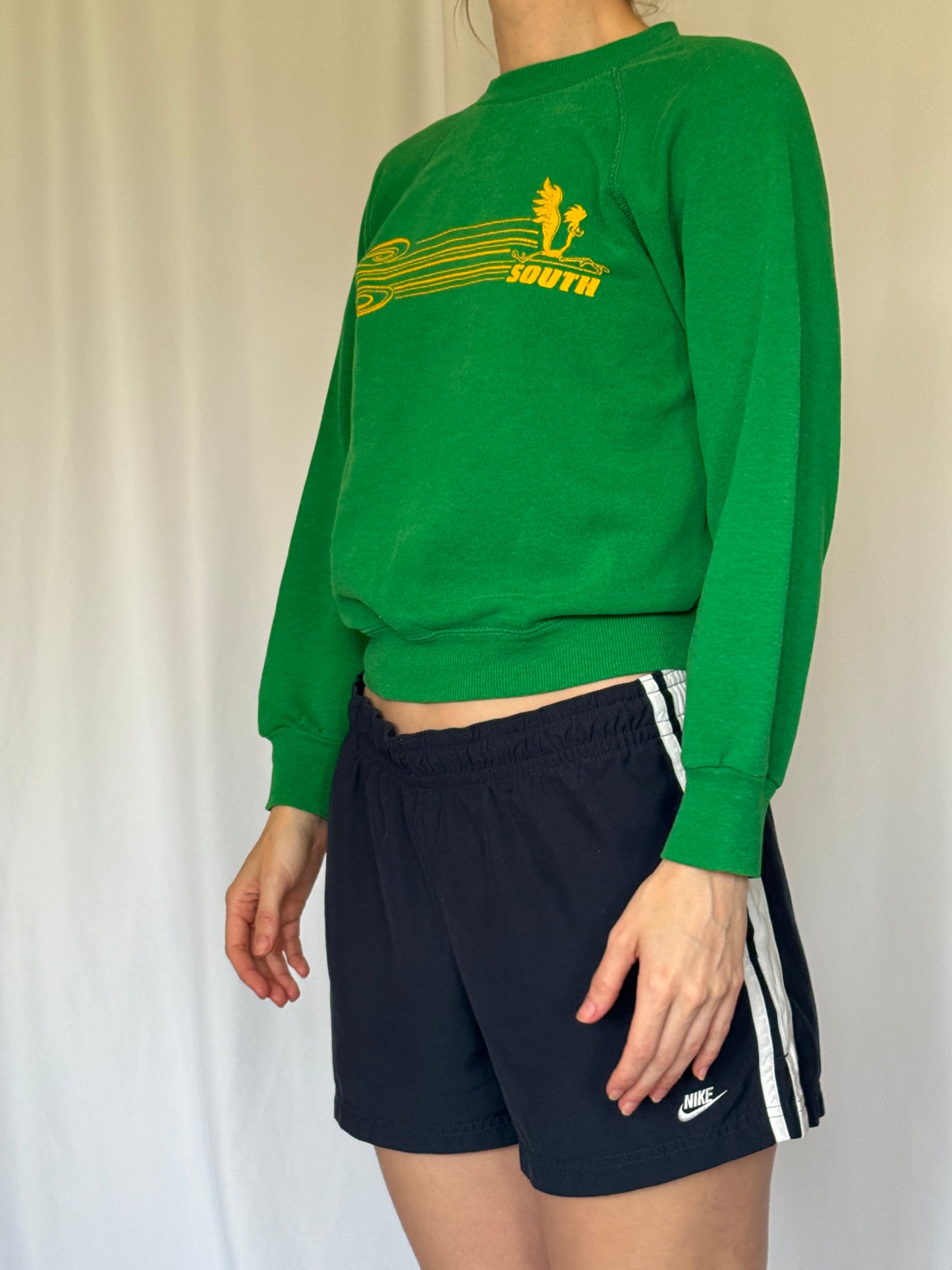 Green Track and Field Crewneck | 80s