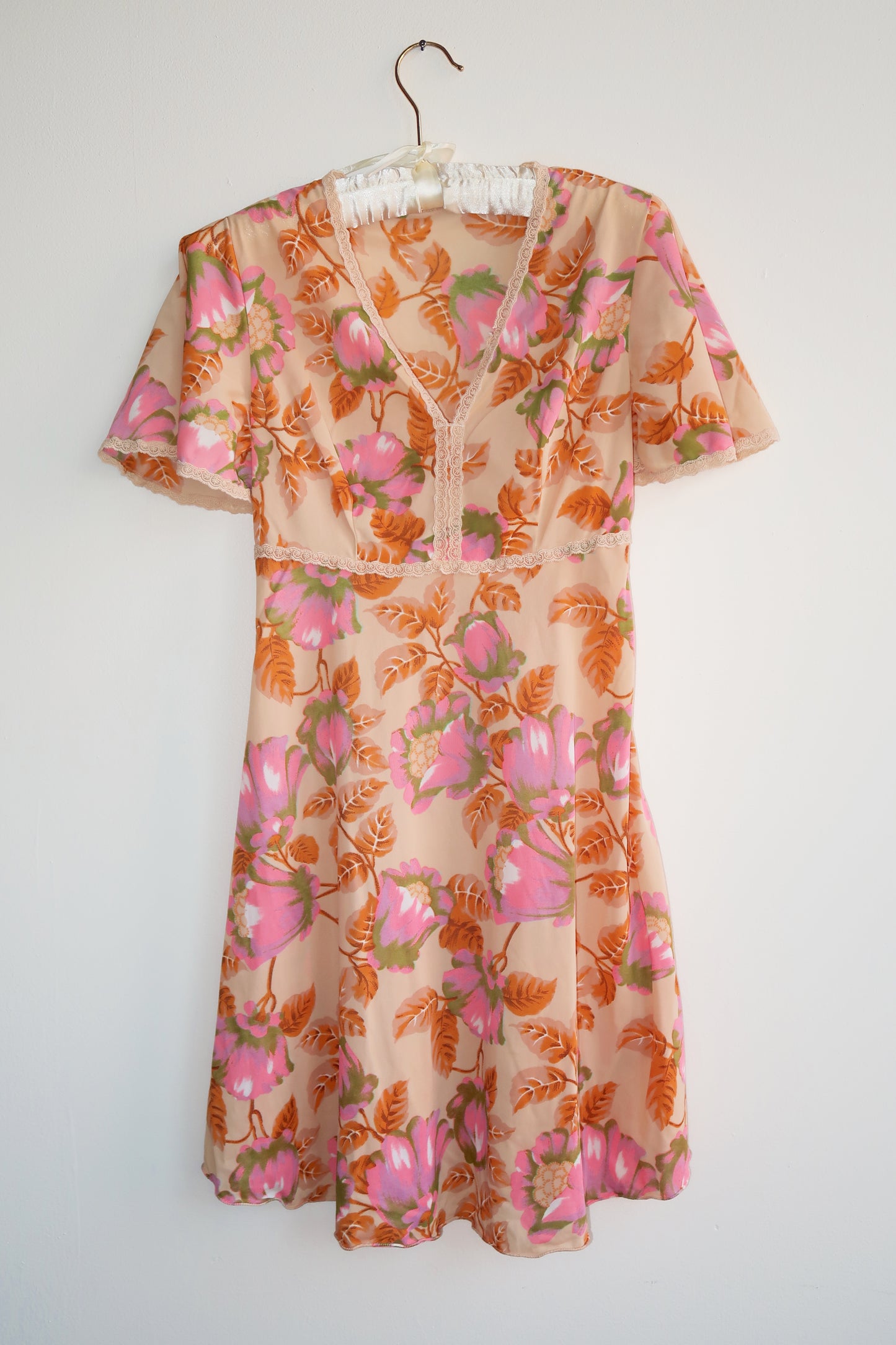 70s | Floral mini dress