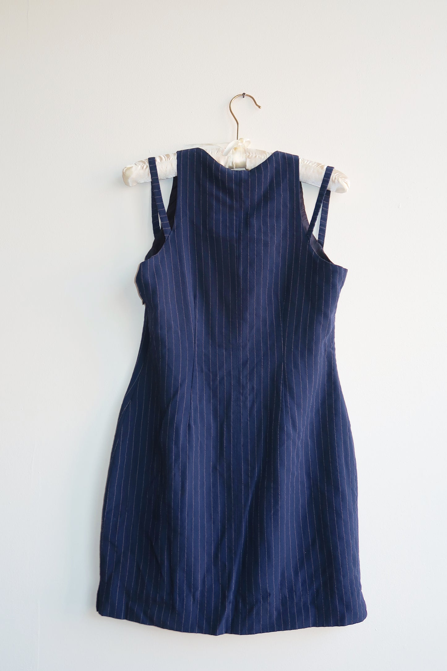 90s| Pinstriped Corset dress