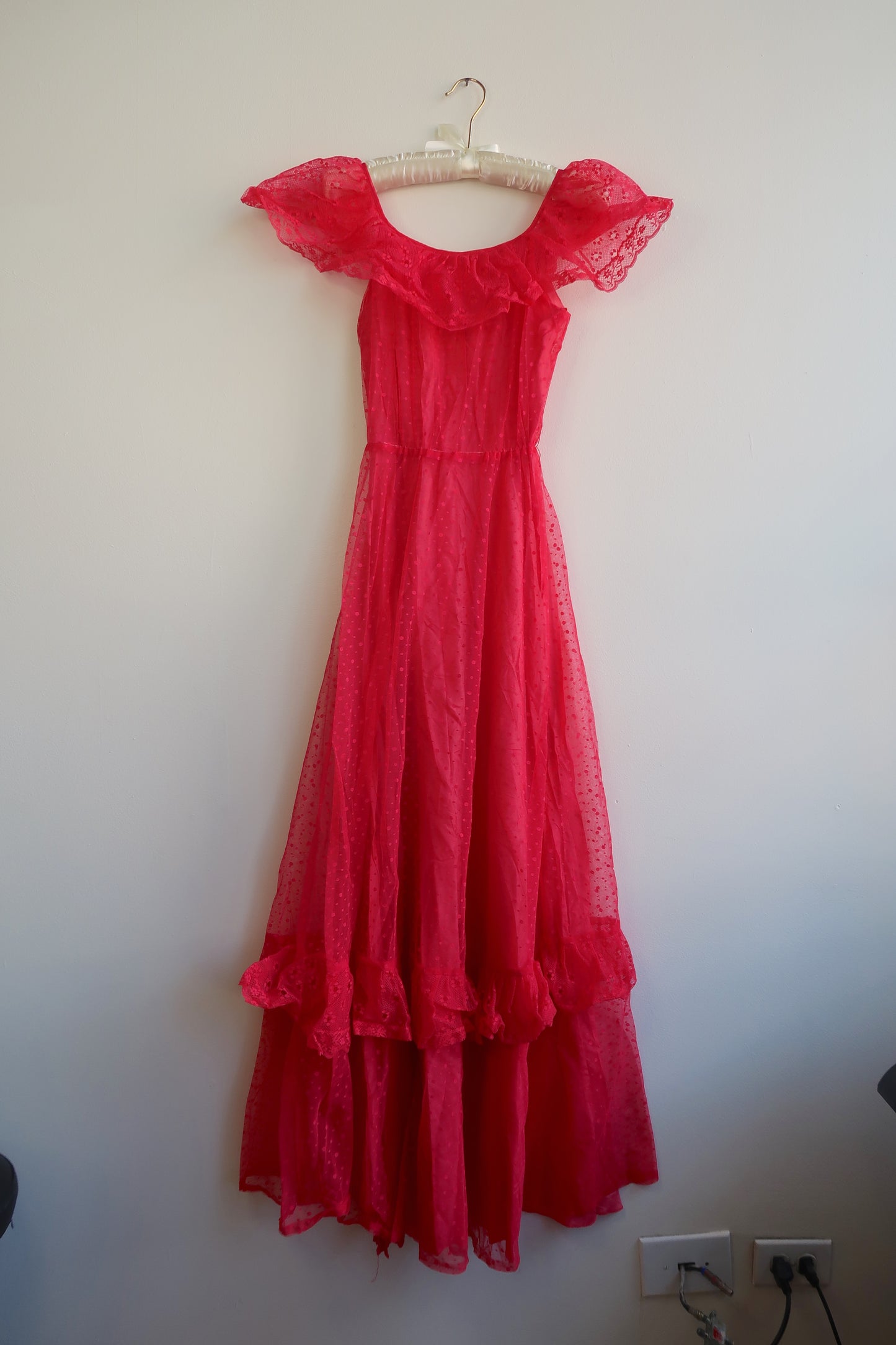 70s | Pink Handmade Dress