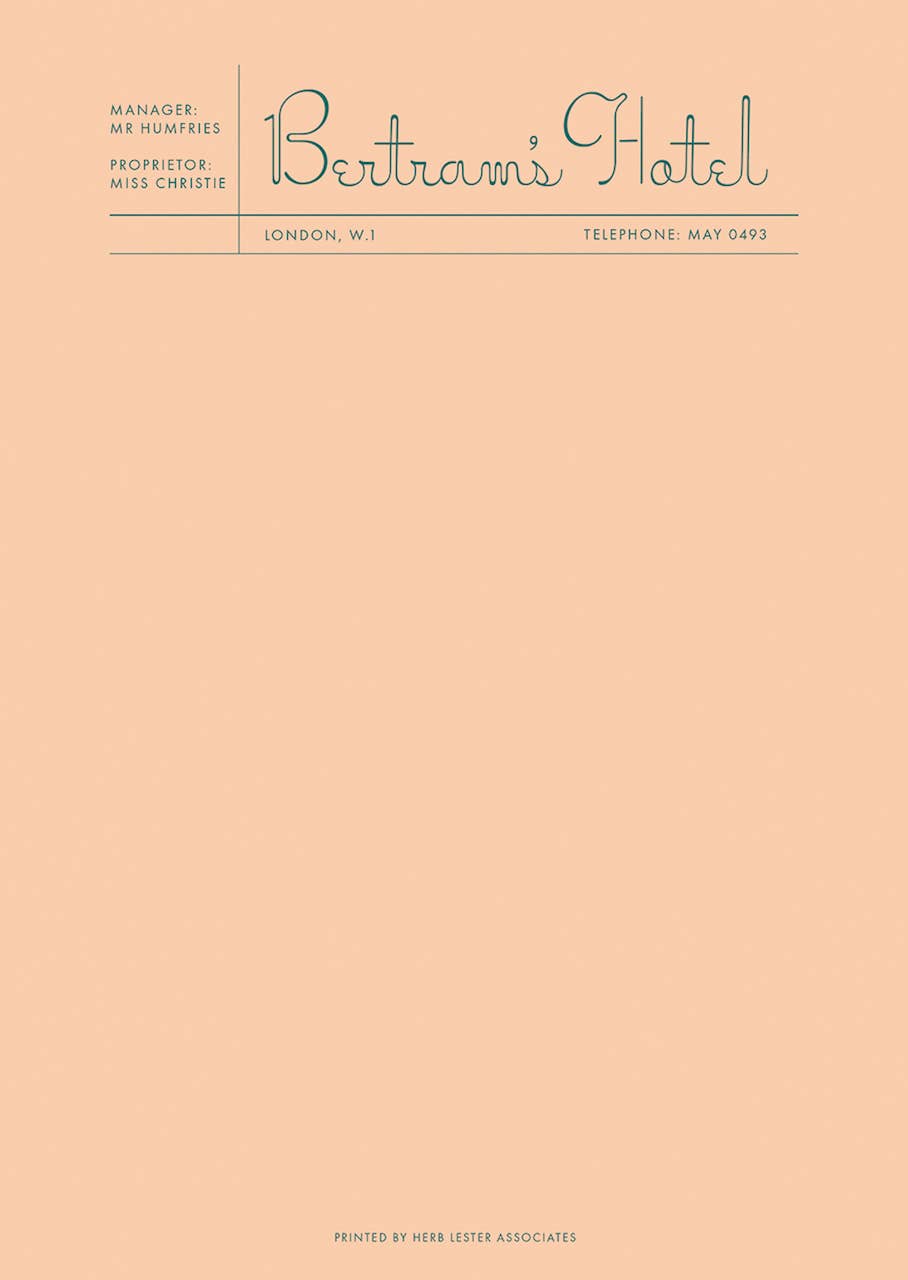 Bertram's Hotel: Fictional Hotel Notepad Set