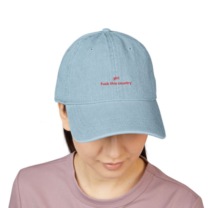 Girl fuck this country hat