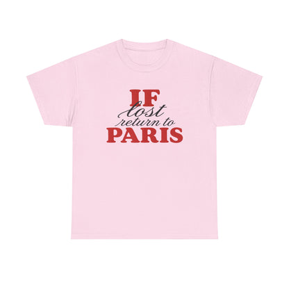 if lost return to paris tee