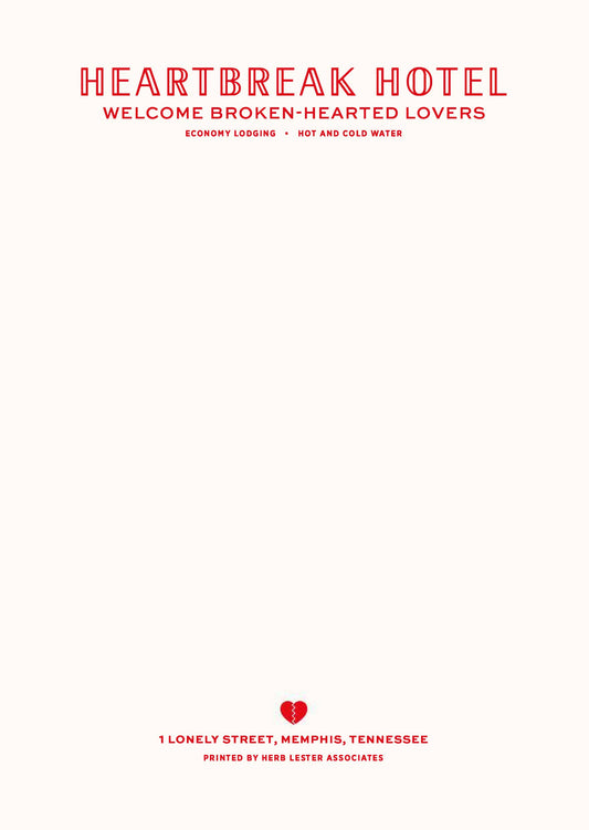 Heartbreak Hotel: Fictional Hotel Notepad Set