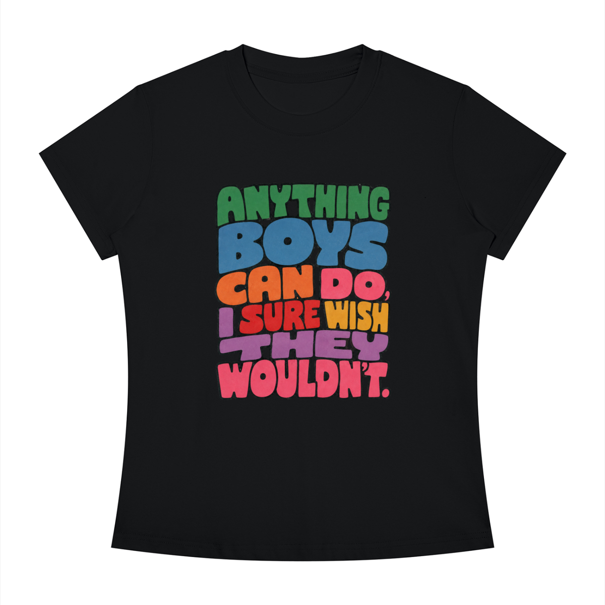 anything boys can do slim fit tee