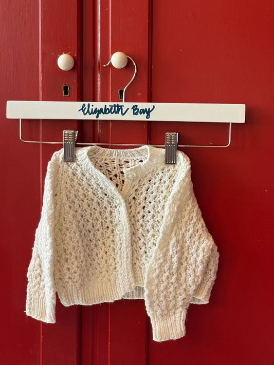 1960s Hand-Knit Ivory Cardigan