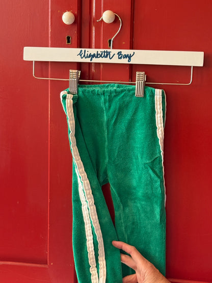 1970s Green Velour Track Pants