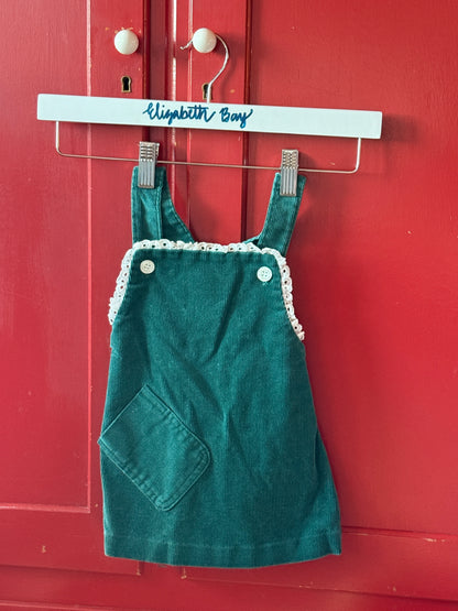 1970s Forest Green Corduroy Pinafore