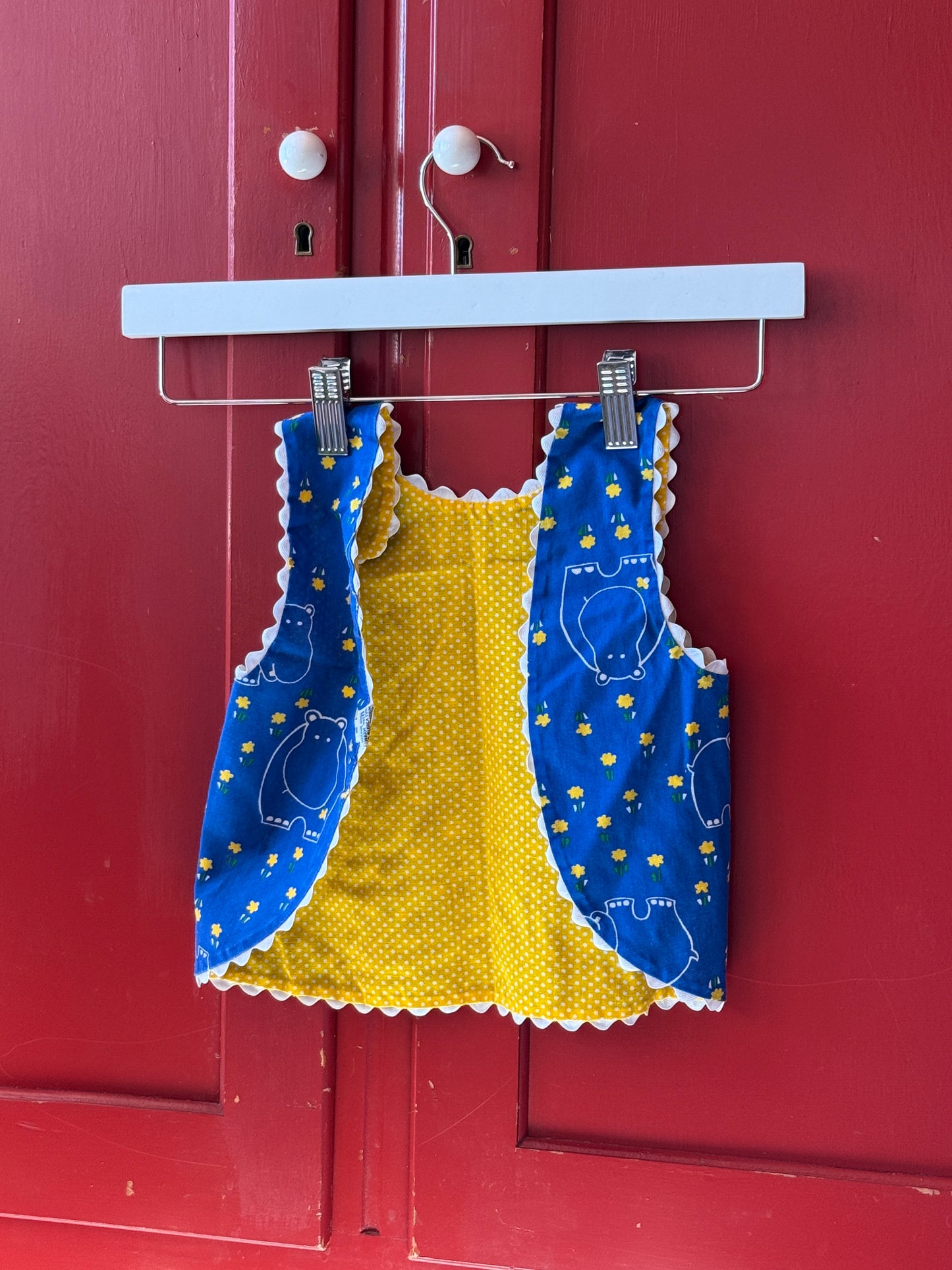 1970s Reversible Hippo & Polka Dot Vest