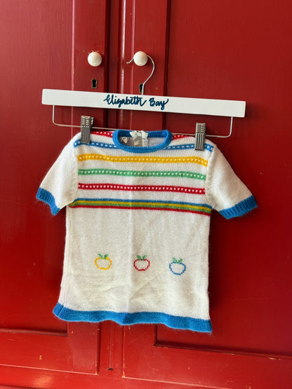1970s Rainbow Apple Knit Top