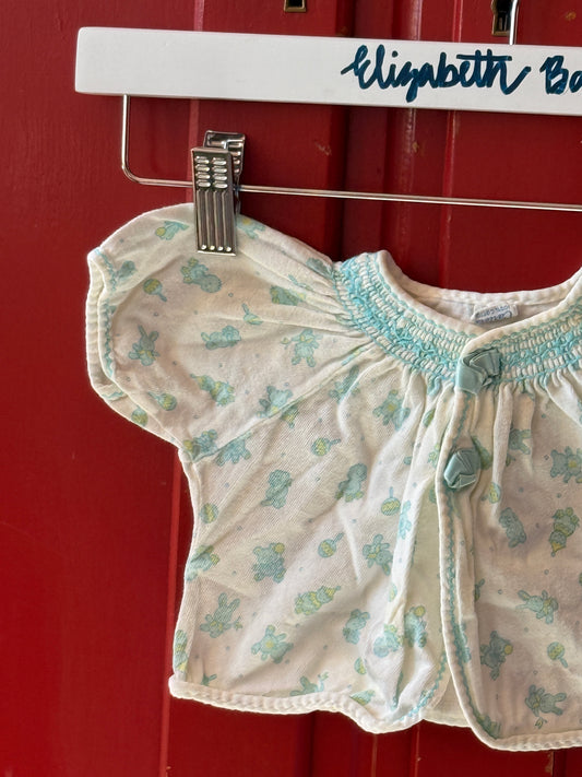 1960s Carter’s Blue Bunny Smocked Top
