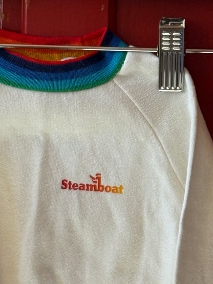 1970s Steamboat Rainbow Trim Sweatshirt