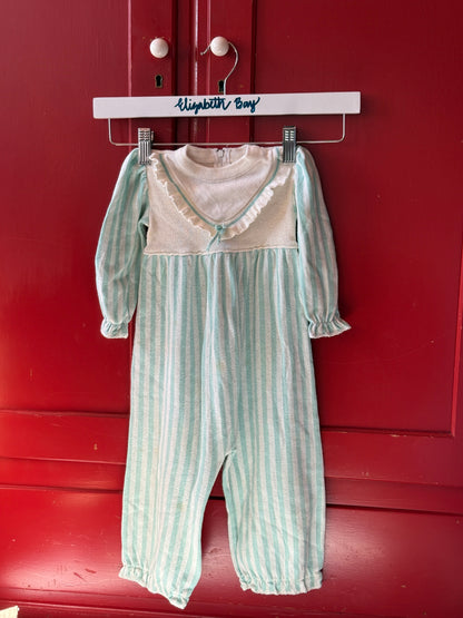 1960s Seafoam Stripe Romper
