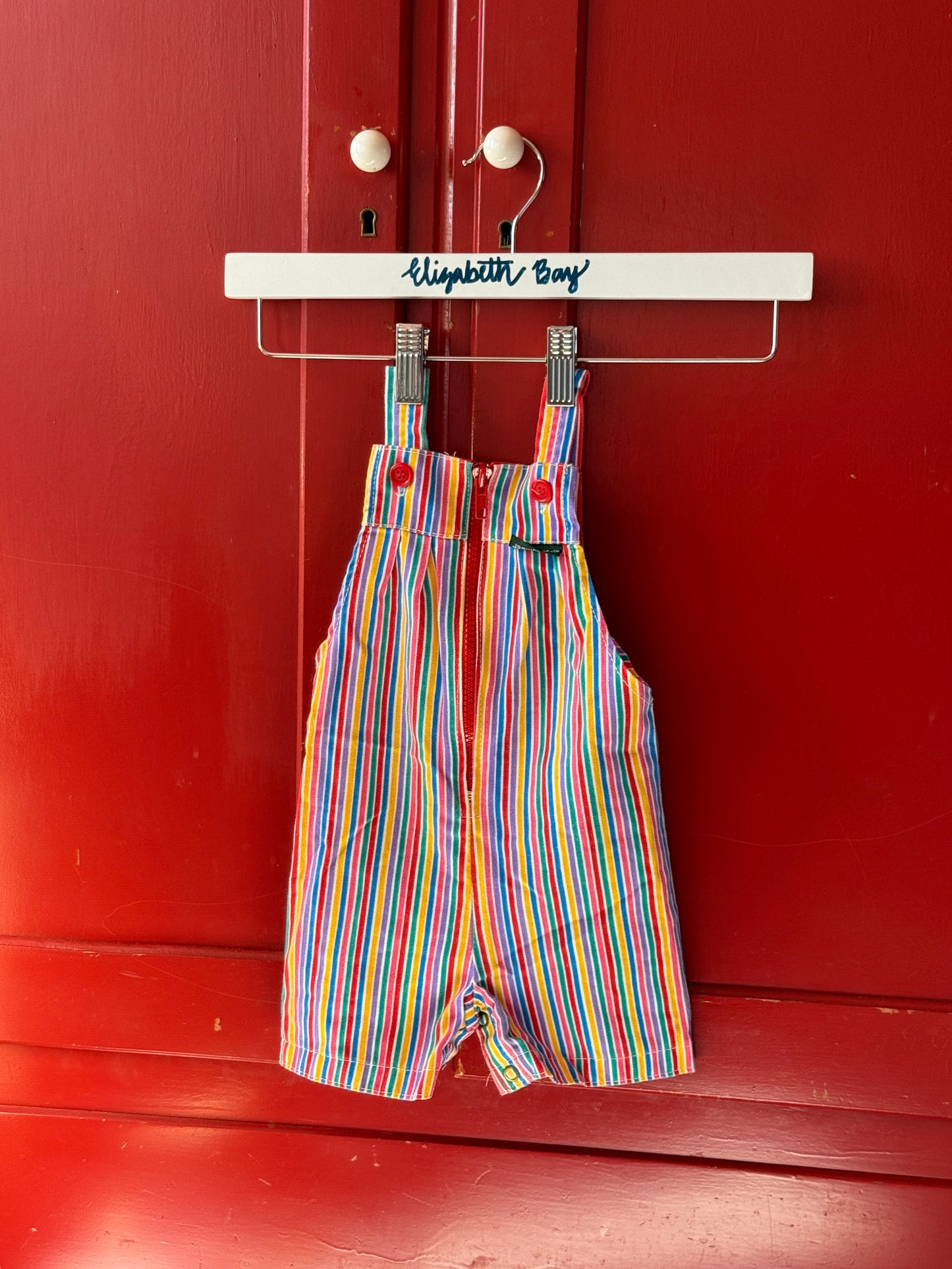 1970s Rainbow Stripe Overalls