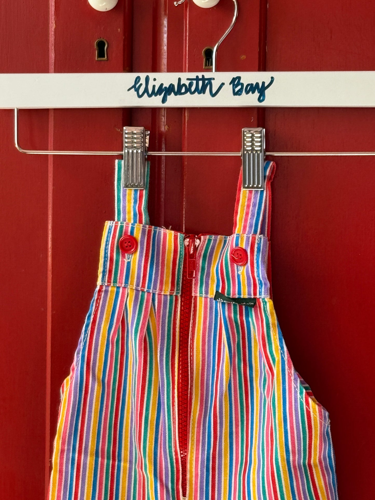1970s Rainbow Stripe Overalls