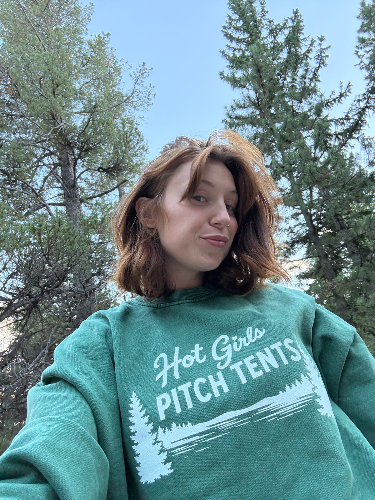 pitch a tent crewneck