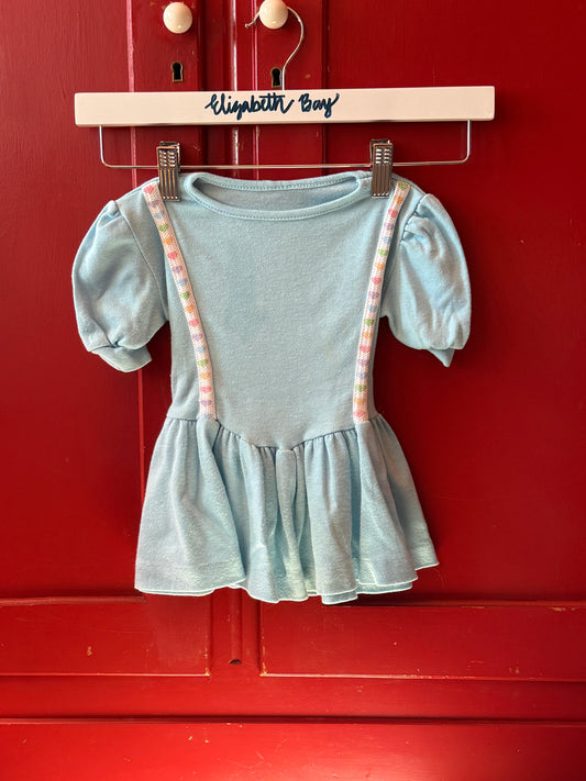 1980s Powder-Blue Suspender Dress