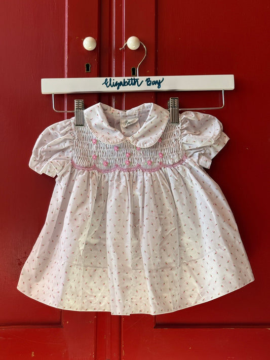 1970s Blue Floral Blouse