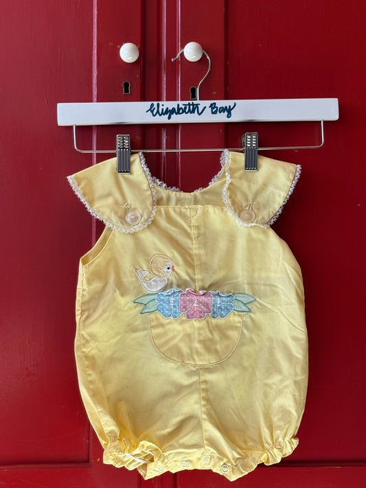 1950s Yellow Bird Romper