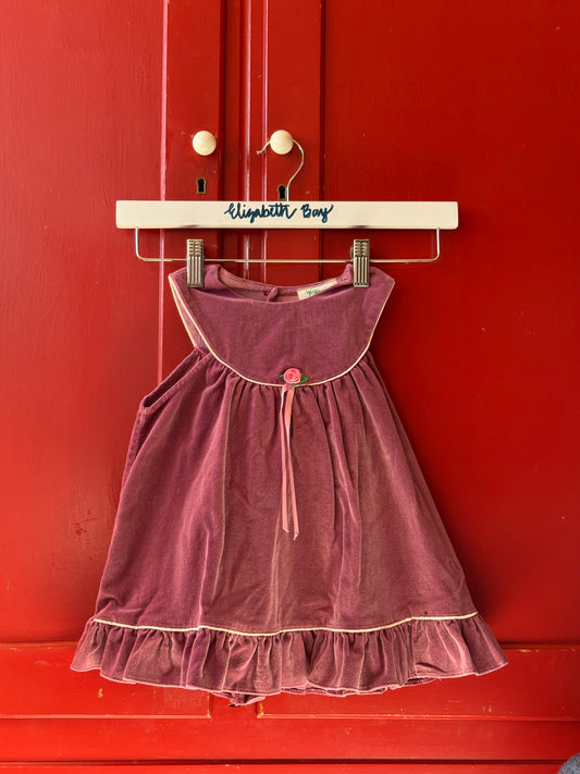 1960s Plum Velvet Dress