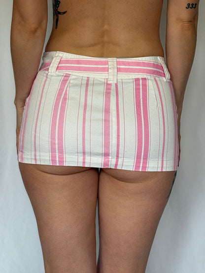 Pink Striped Mini Skirt | Y2K
