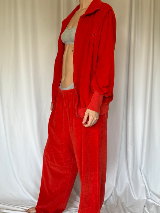 Red Sweatsuit Bottom | Y2K