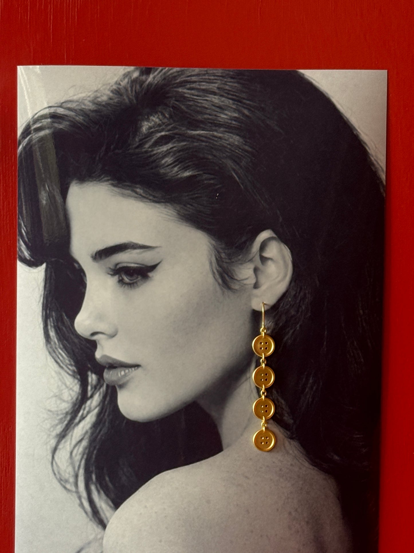 Button earrings