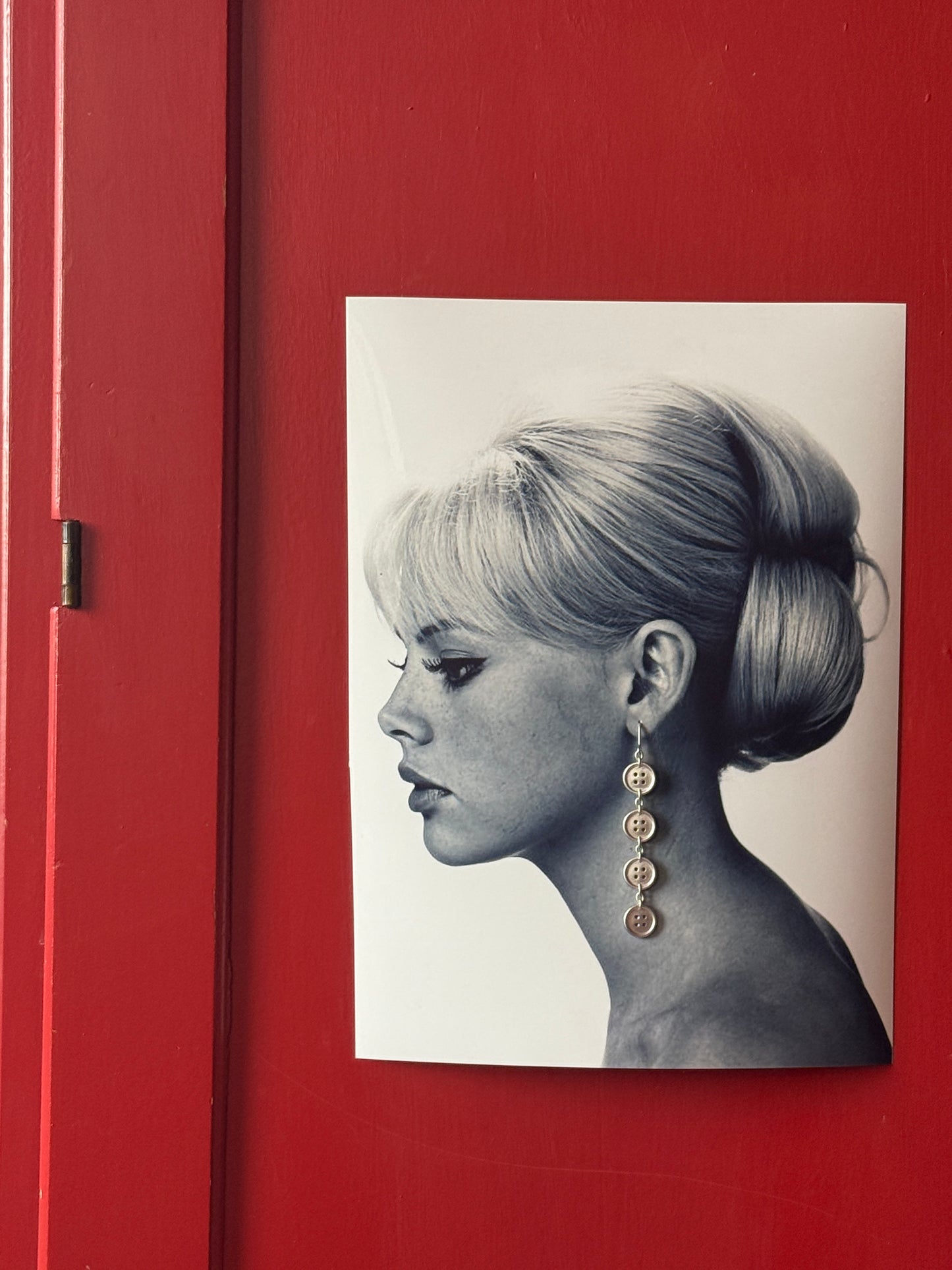 Button earrings