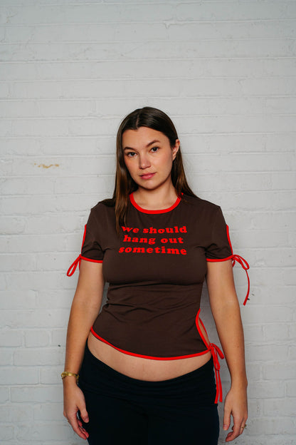 Quality time Tee - Chocolate and Cherry