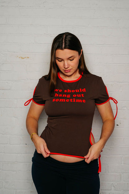 Quality time Tee - Chocolate and Cherry