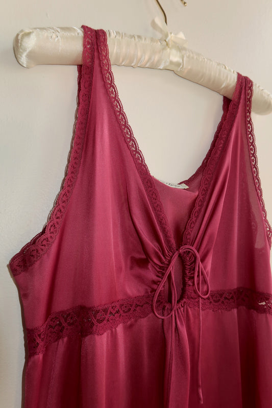 80s| Burgandy nightgown