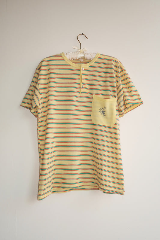 80s | Yellow stripe tee