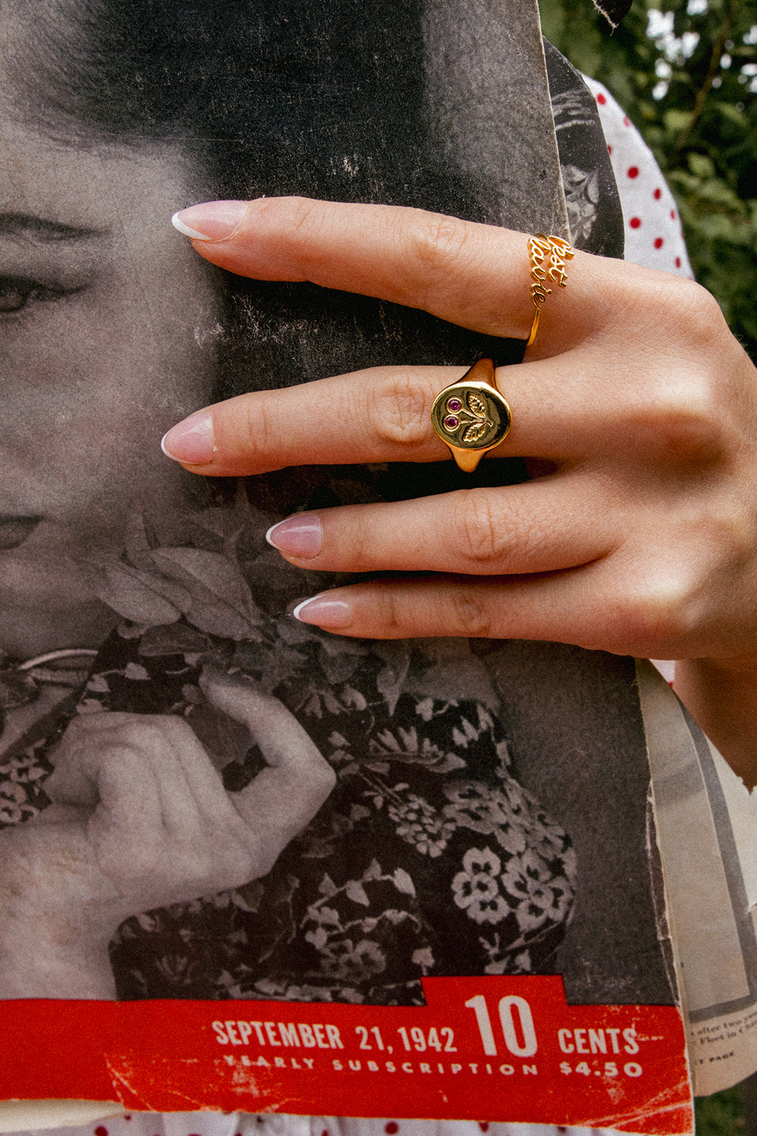 the cherry signet ring