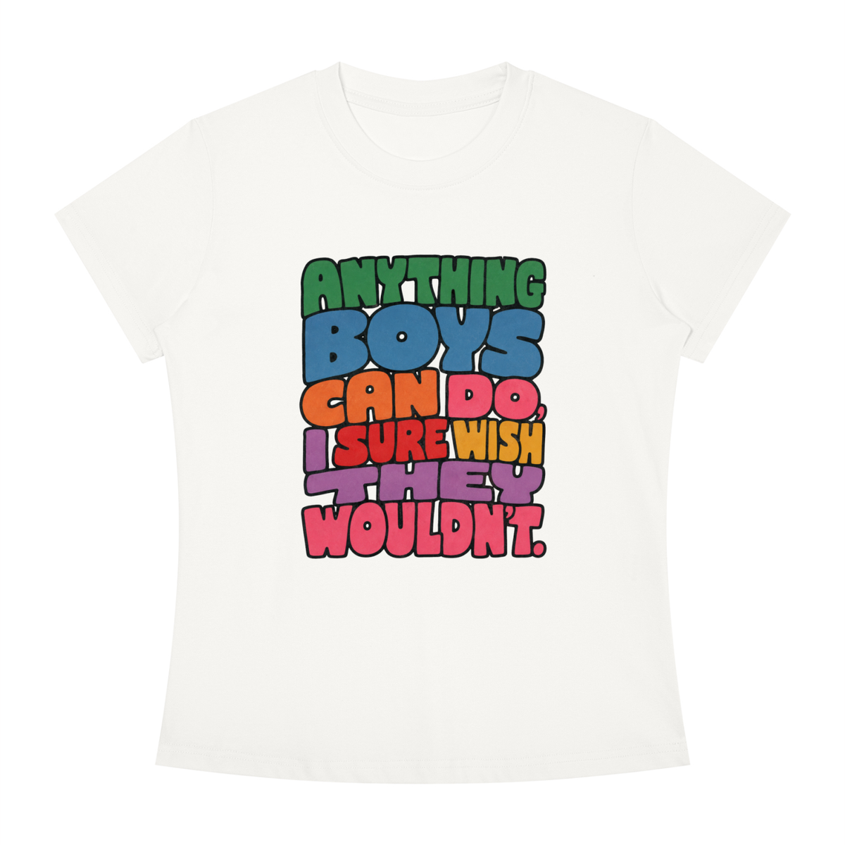 anything boys can do slim fit tee