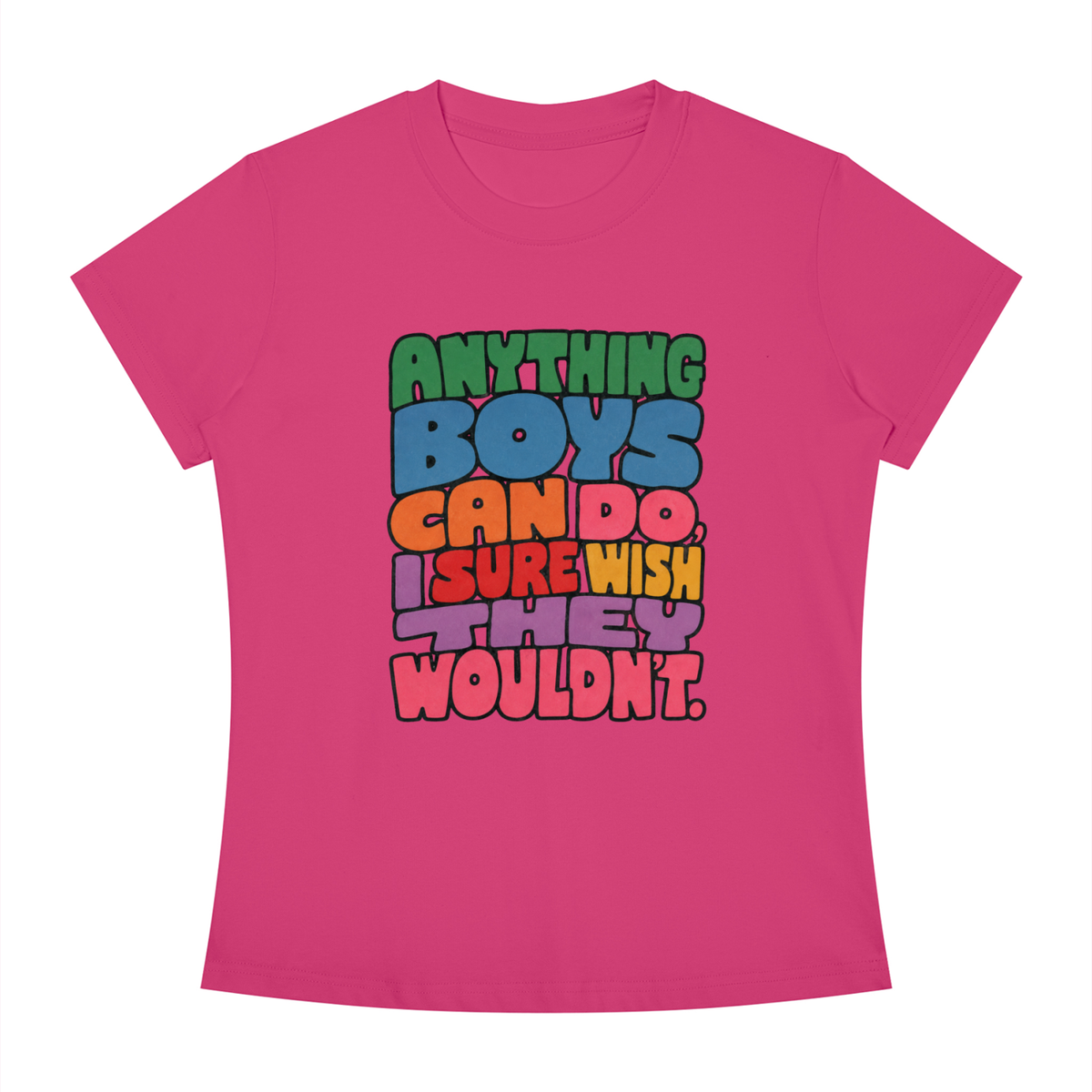 anything boys can do slim fit tee