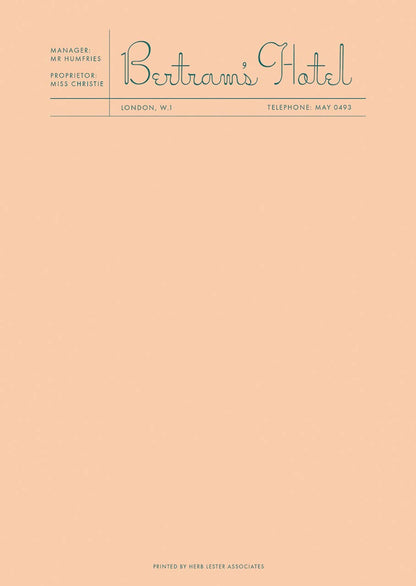 Bertram's Hotel: Fictional Hotel Notepad Set